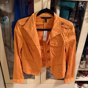 NWT! White House Black Market Orange Women's Blazer